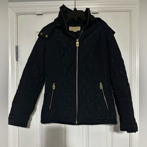 Women’s Navy Blue Quilted Michael Kors Jacket Size XS
